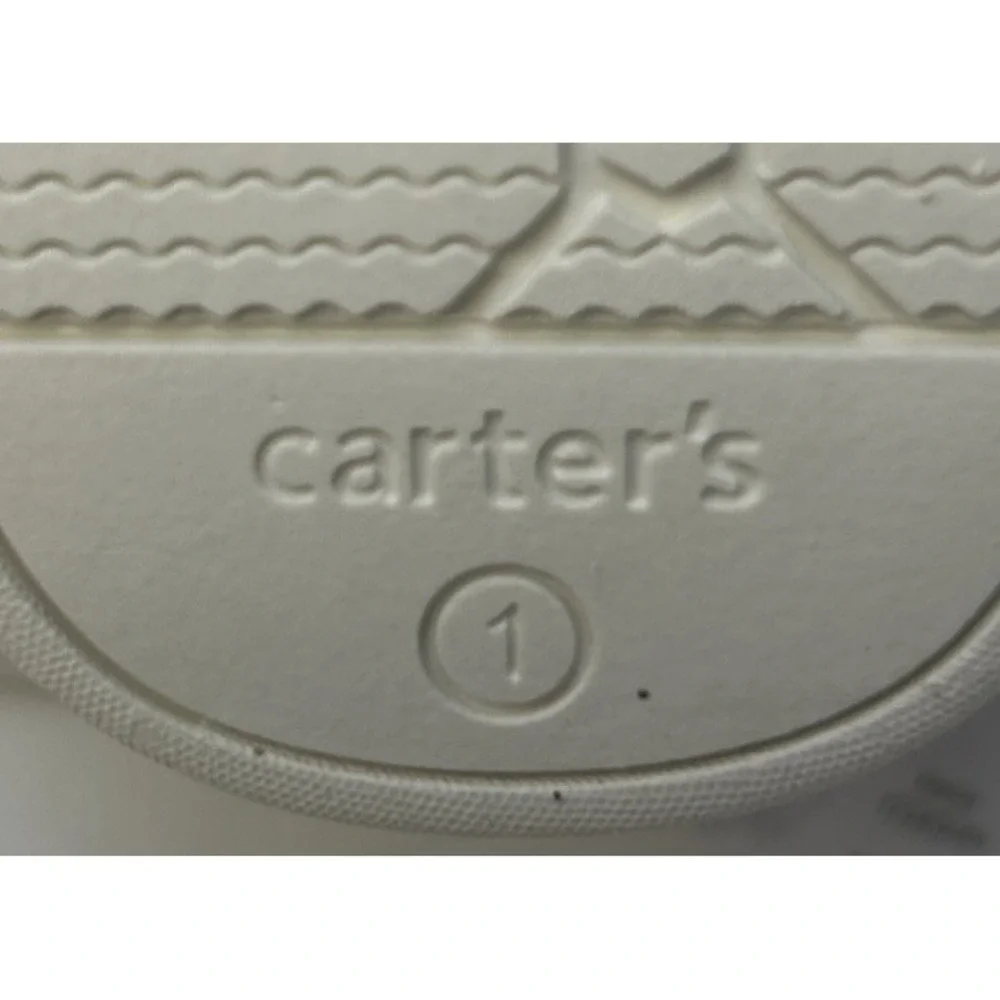 Carter's‎ Kid's Metallic Slip-On Nettie Casual Shoes Silver/Gold Size 1 NWT